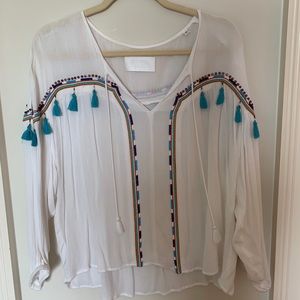 beaded tassel PIPER top